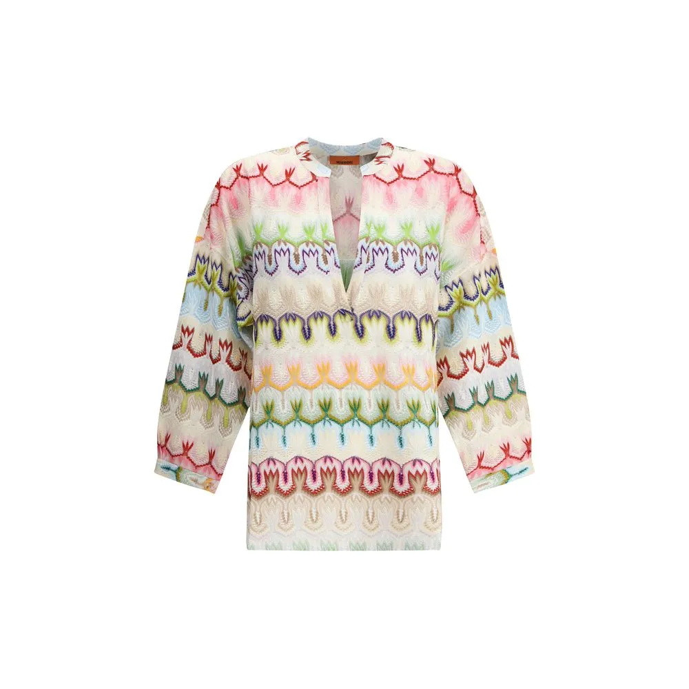 ZigZag pattern Knit Blouse